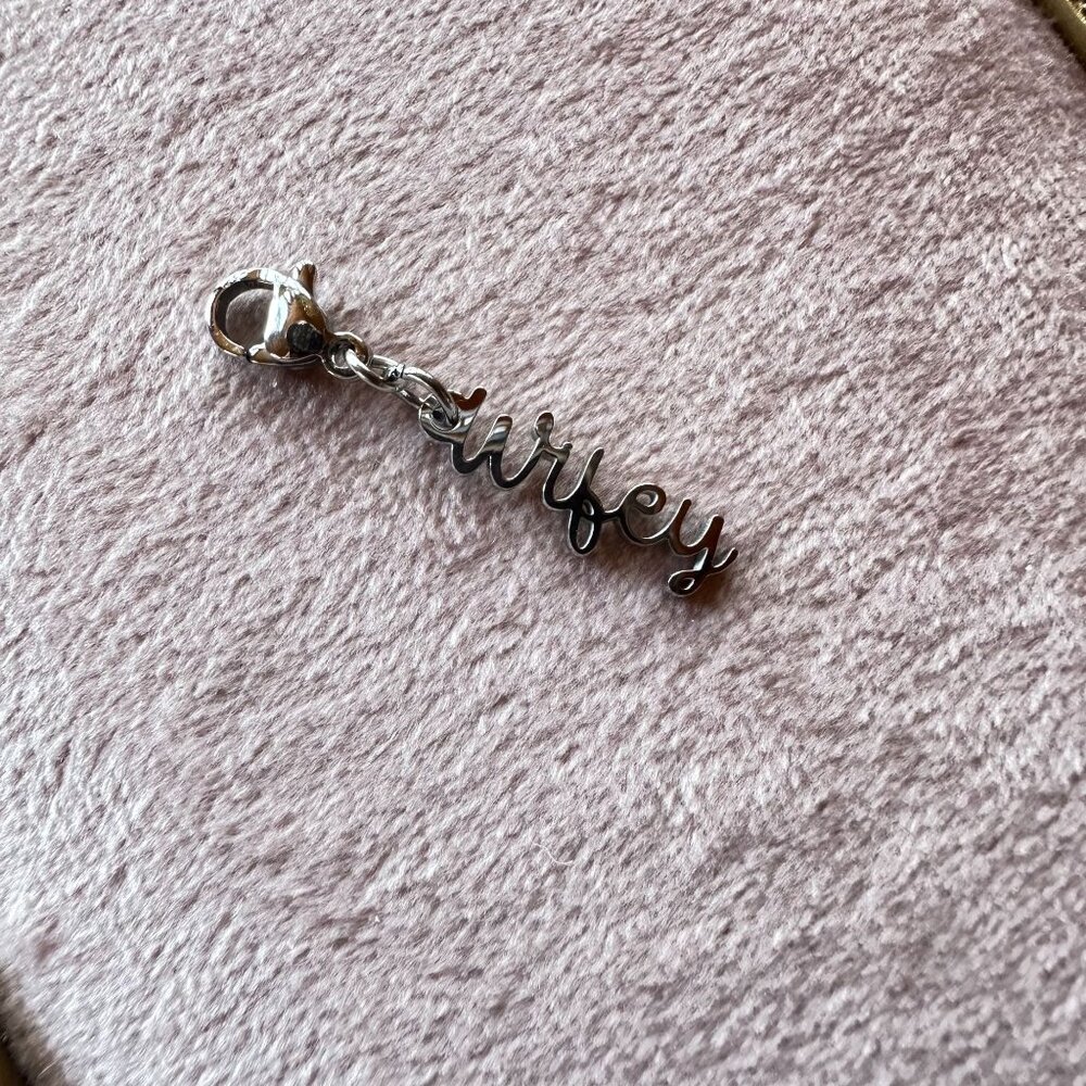 Wifey Charm Pendant Stainless Steel With Lobster Claw Clasp For Bracelets - Picture 2 of 9